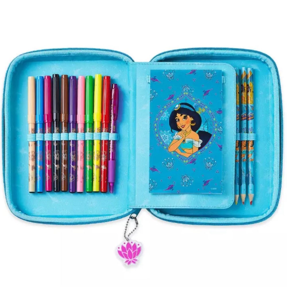 NWT DISNEY ALADDIN ZIP UP STATIONARY KIT 30 PIECES WITH CASE BACK TO SCH… - Picture 4 of 9